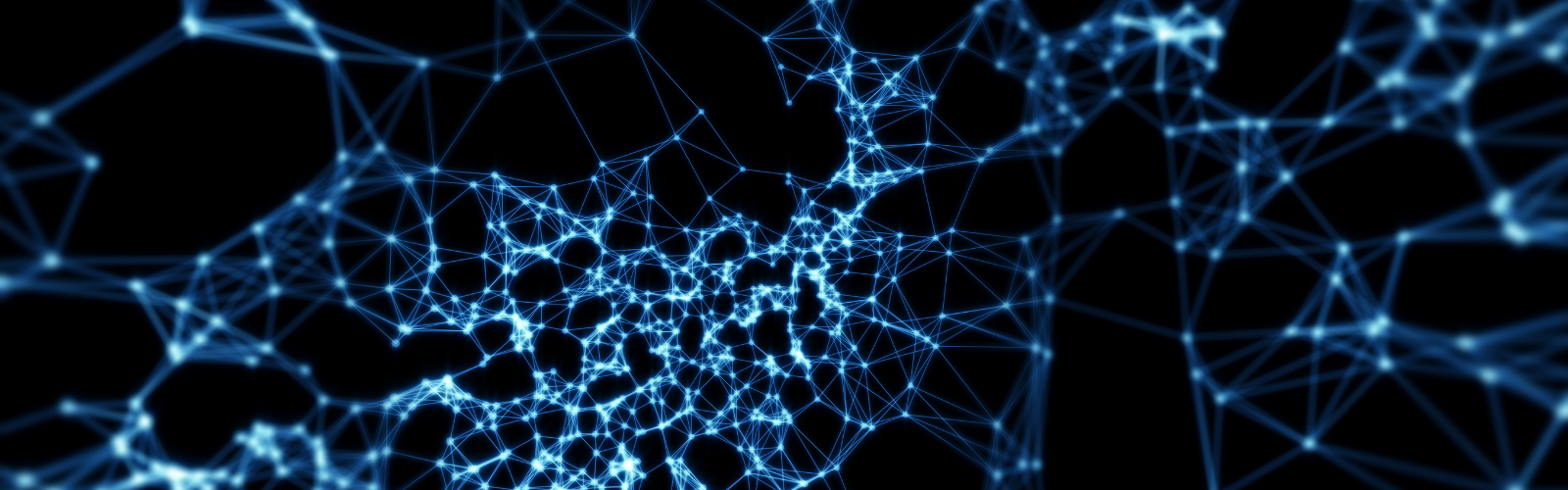 abstract network of lights on dark background