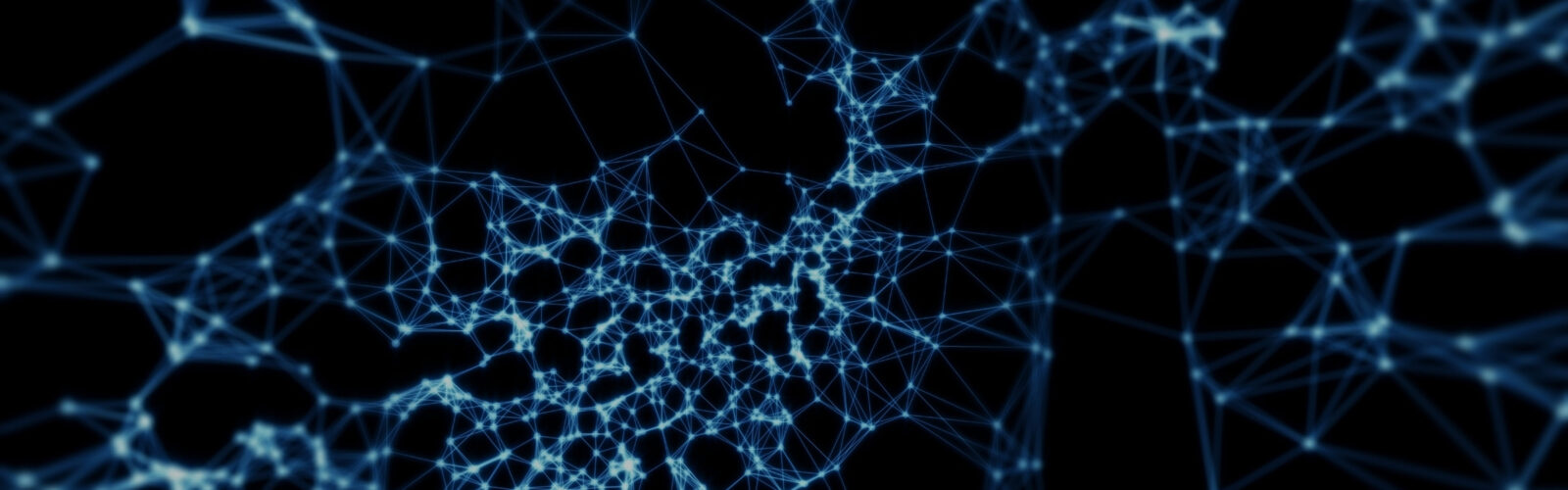abstract network of lights on dark background